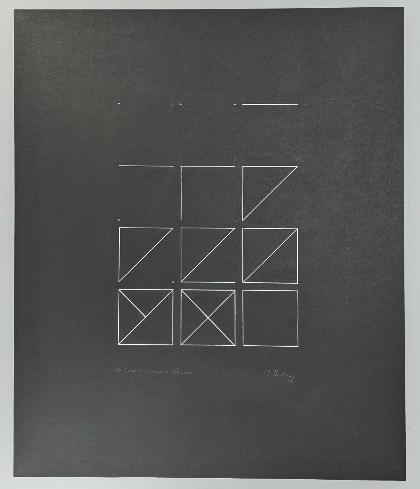 Joachim Becker, The Lost Square, Signed, Dated, 1972