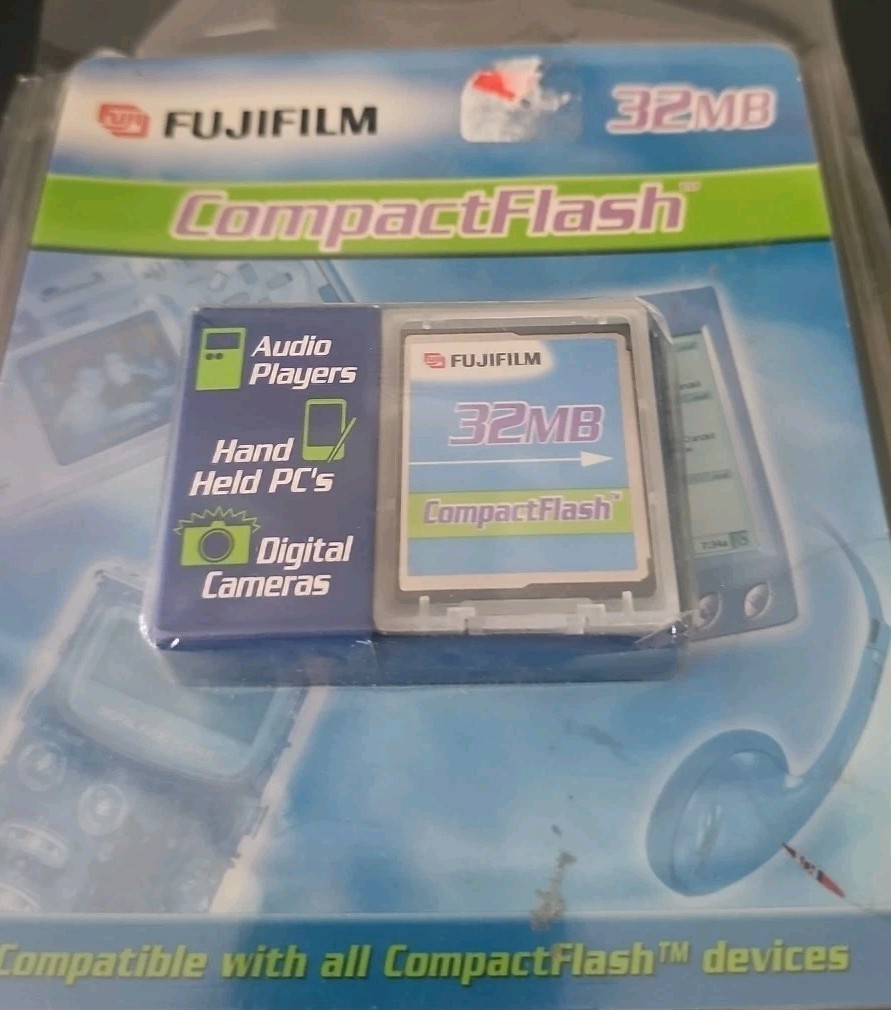 NEW Compact Flash 32MB Memory Card Fuji Film Digital Camera Music Photo