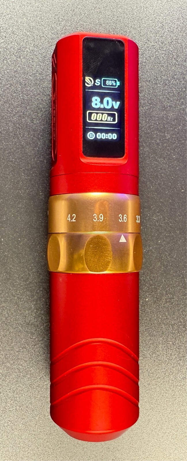 JCONLY Tattoo Pen Machine Wireless 2.4-4.2MM Strokes 2 Battery Pack | Epoch（Red）