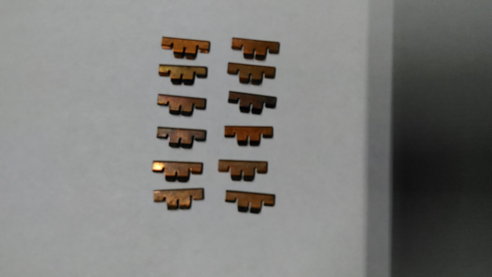 12 - #31-7 ORIGINAL POWER BUS BAR CONNECTORS COPPER FOR LIONEL SUPER O TRACK