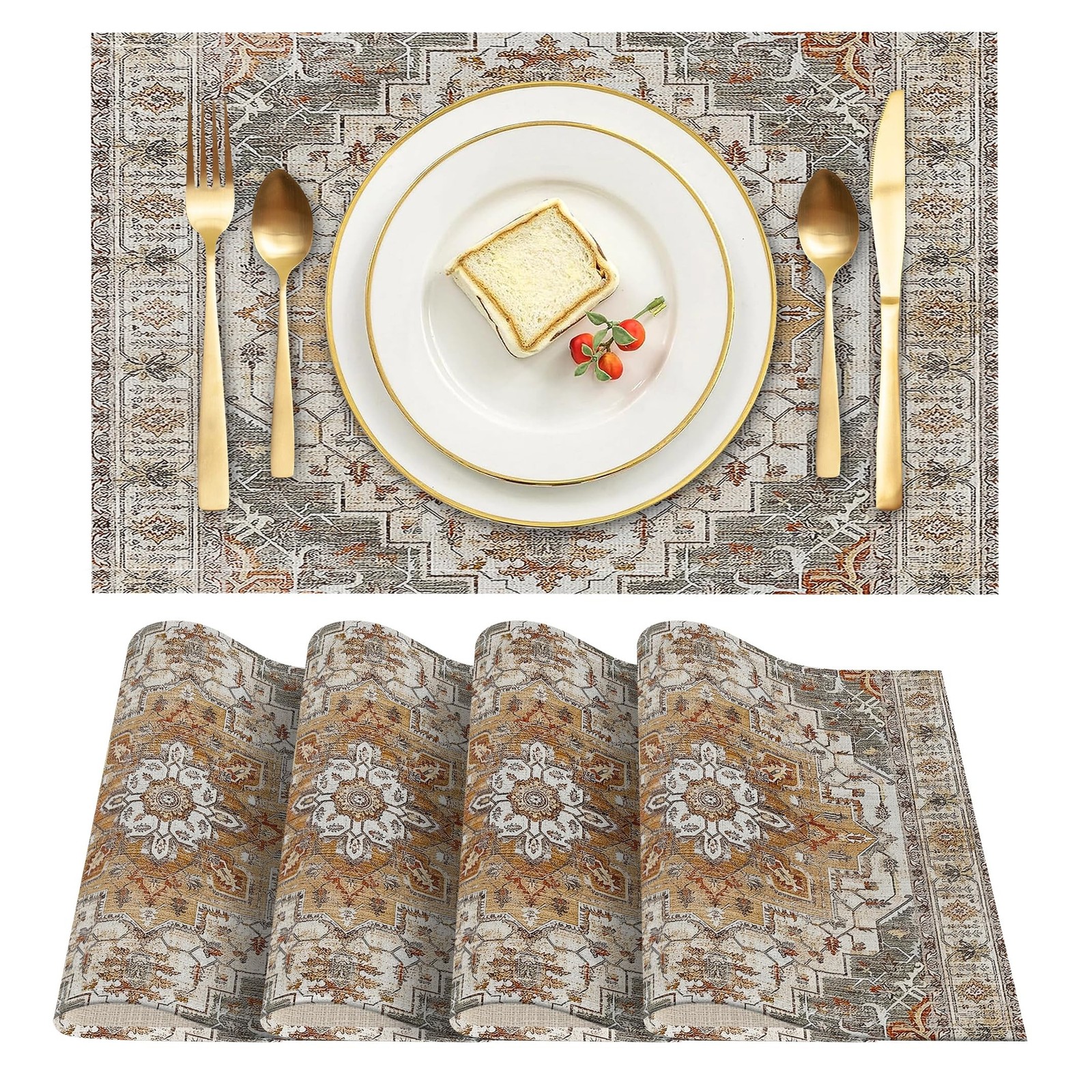 Placemats Set of 4 Washable Durable Table Placemats for Dining Table Mat,Boho...