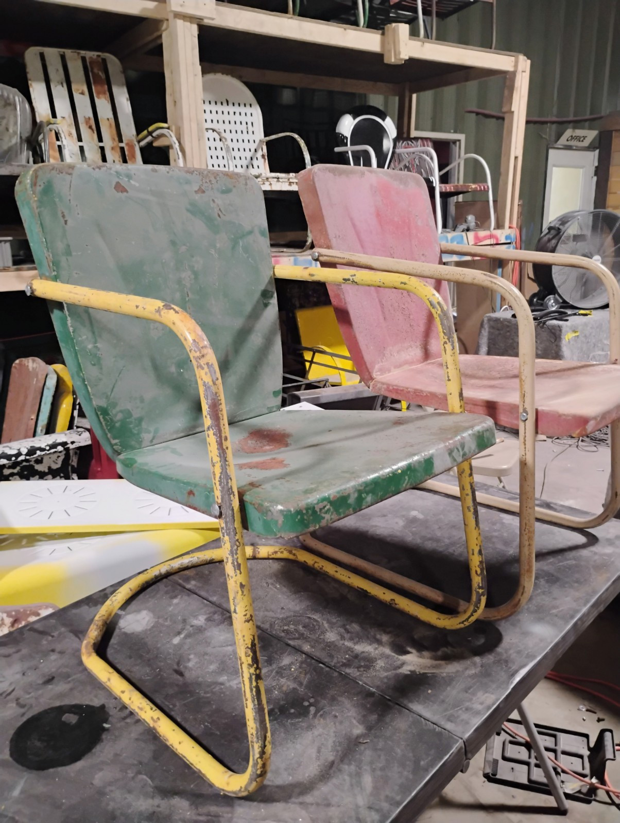 Vintage Edwards Manufacturing Fork Chairs (Set Of 2)