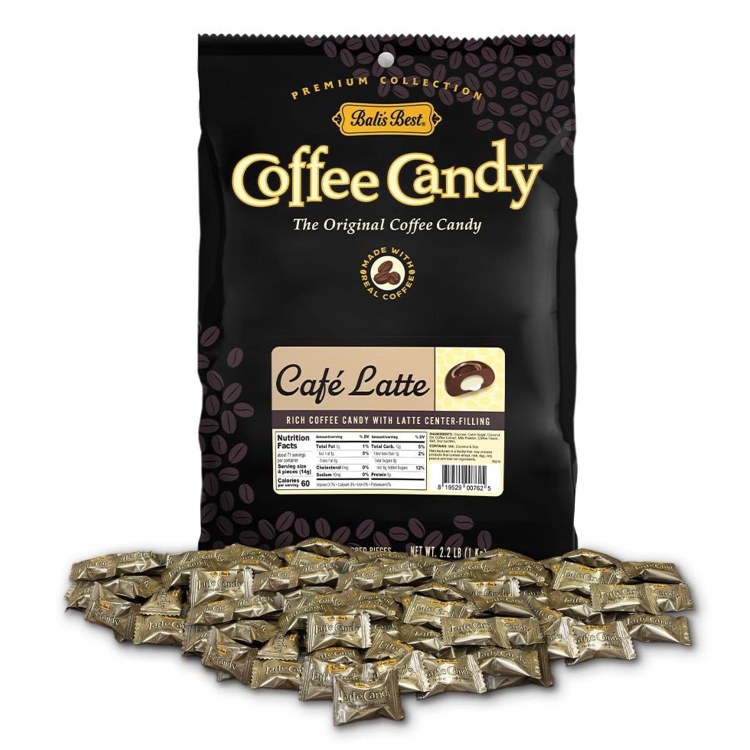 Bali’s Best Latte Candy – 2.2 lbs Bulk Individually Wrapped