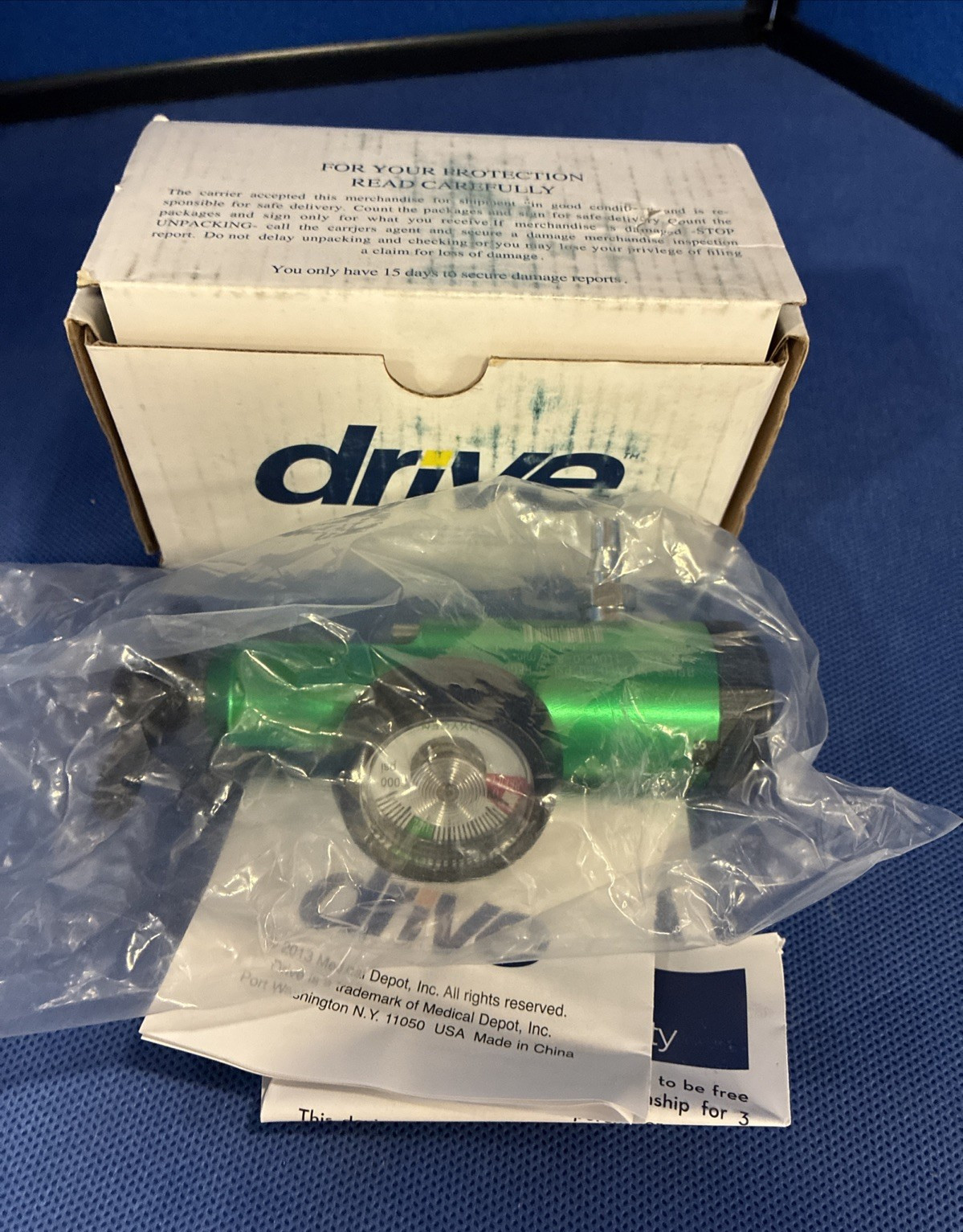 Drive Medical 18301GM, Oxygen Regulator, 1 Each