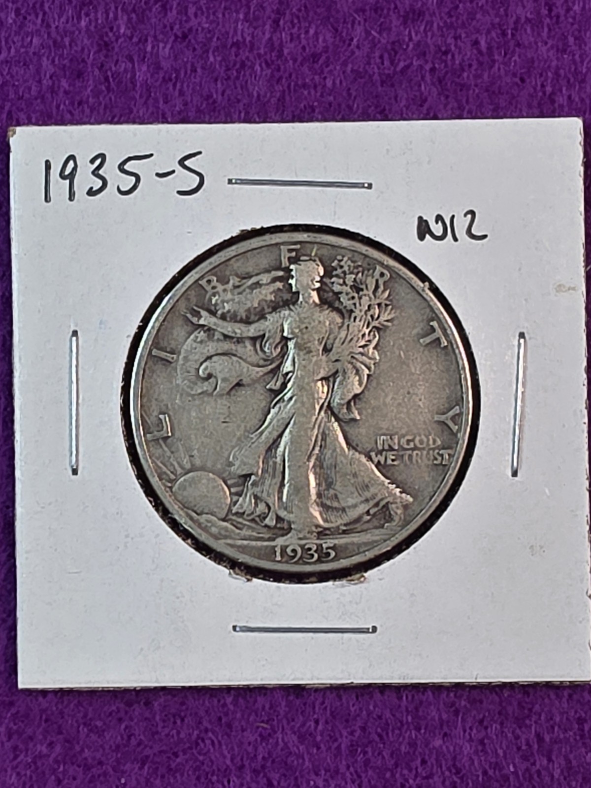 1935 S Walking Liberty Silver Half Dollar