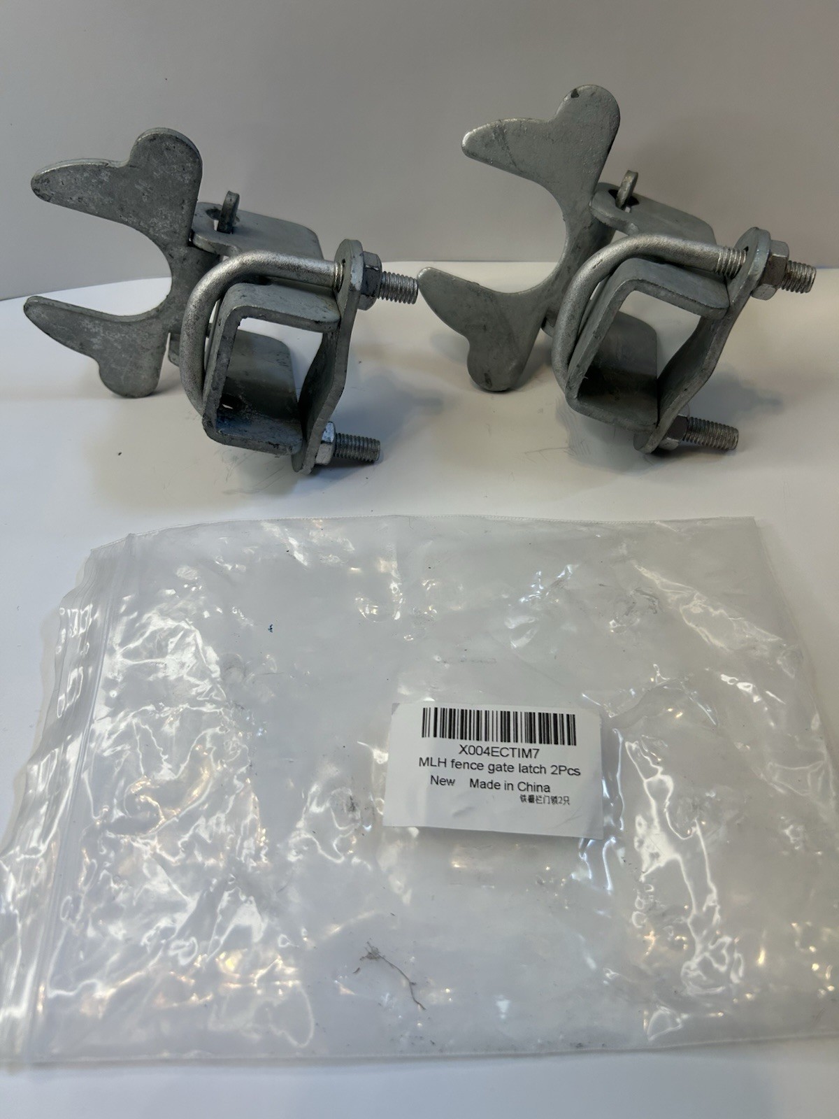 NEW LOT OF 2 Chain Link Fence Gate Latch Butterfly Style Galvanized Steel