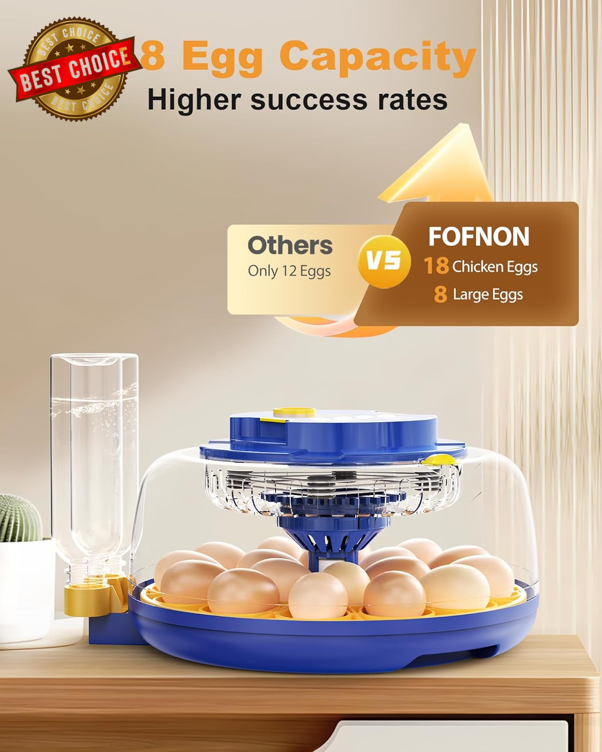 18 Chicken Egg Incubators for Hatching Eggs: Egg Incubator with Automatic Egg Tu