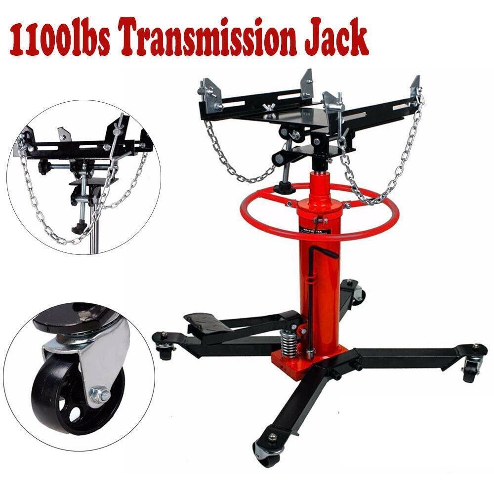 1100lbs / 0.5Ton Hydraulic Transmission Jack Stand Gearbox Lifter Hoist 2 Stage