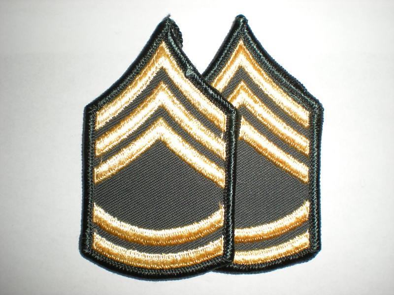 US ARMY SFC SERGEANT FIRST CLASS RANK - FEMALE - OBSOLETE- 1 PAIR