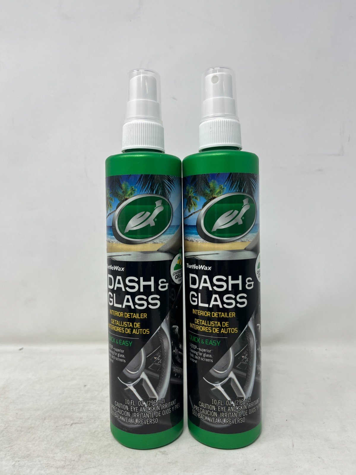 2 Pack - Turtle Wax Dash & Glass Interior Detailer, Caribbean Crush Scent, 10oz