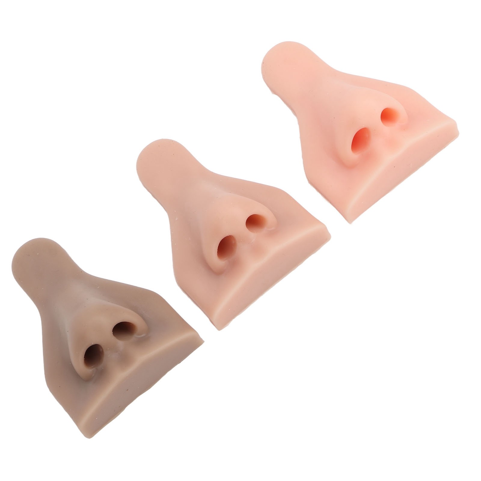 3 Pcs Silicone Nose Model For Suture Practice Teaching Beauty School Display