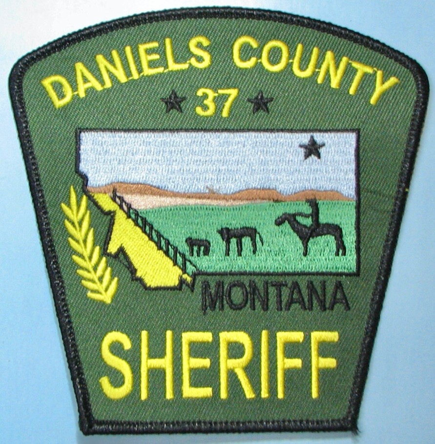 Daniels County, MT Sheriff's Dept Patch 4.5"X4.5". PP30.