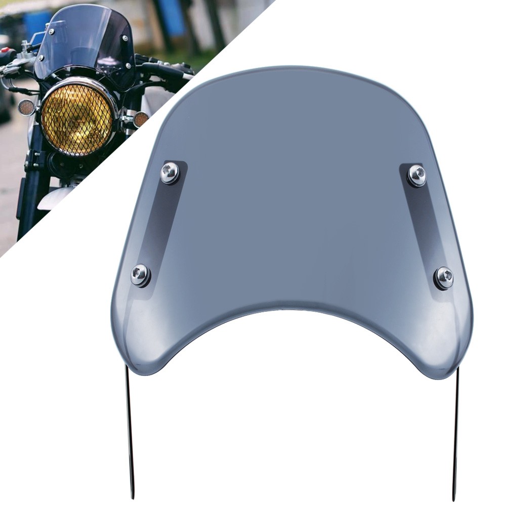 Motorcycle Universal 5"-7" Round Headlight Windshield Windscreen Fit for Yamaha