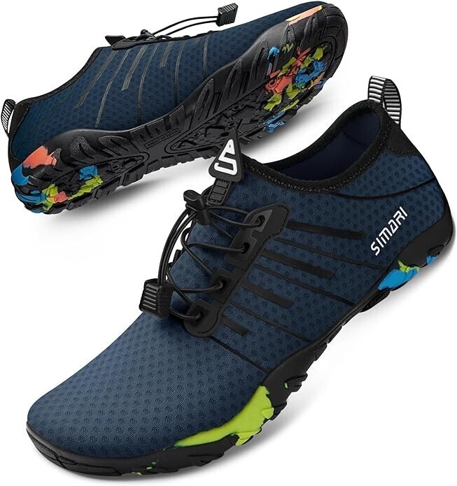 SIMARI Water Shoes Women's Size 5 Navy Quick Dry Barefoot Beach Pool Swim Shoes