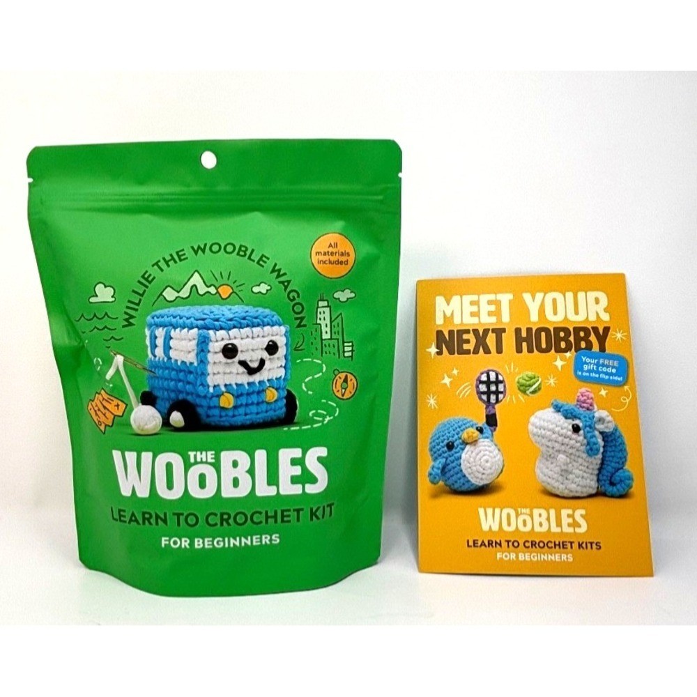 NWT Exclusive Willie the Woobles Wagon Crochet Hook Kit & Free Tin Code NEW
