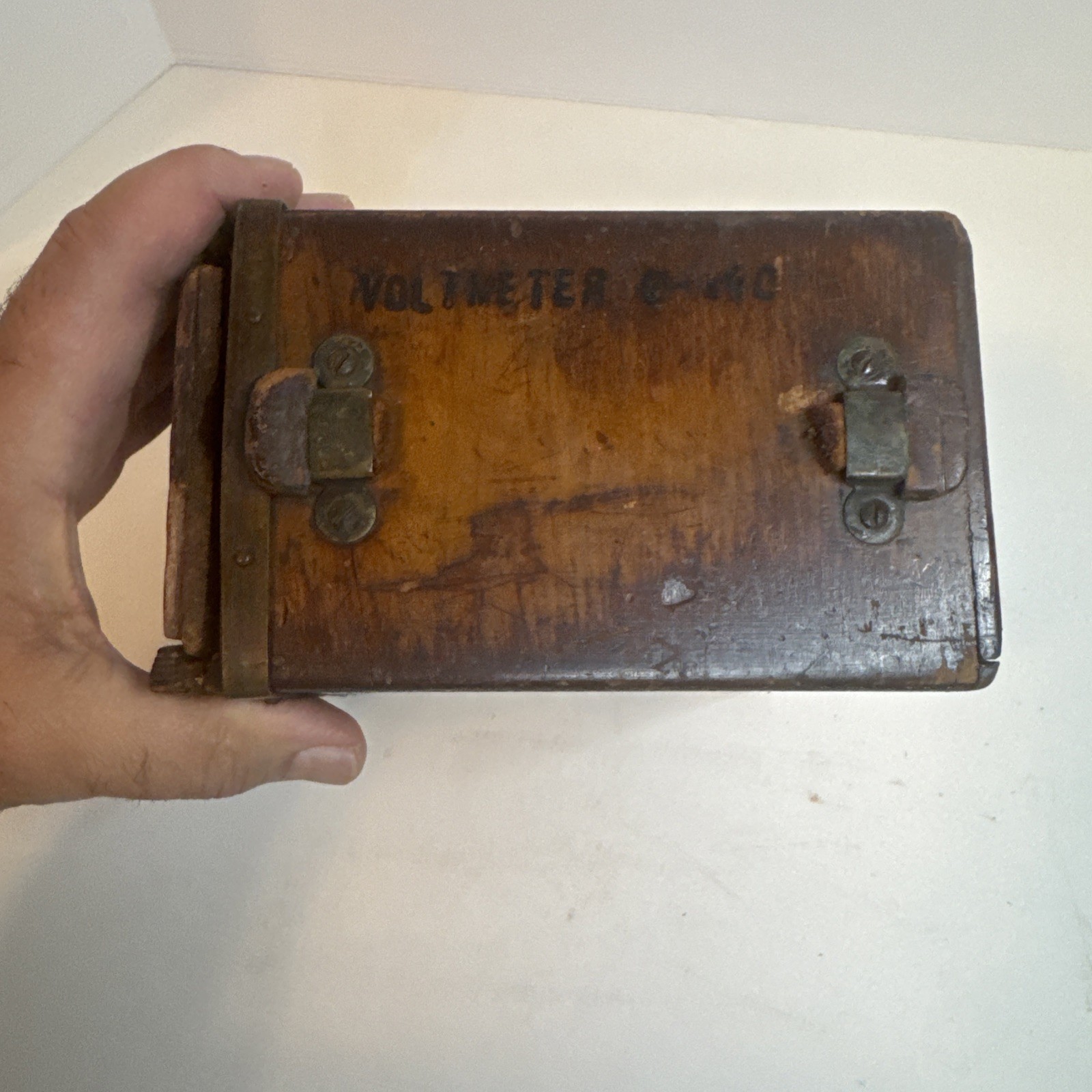 Vintage 1890s Weston Model 1 DC Voltmeter - Original Wood Case