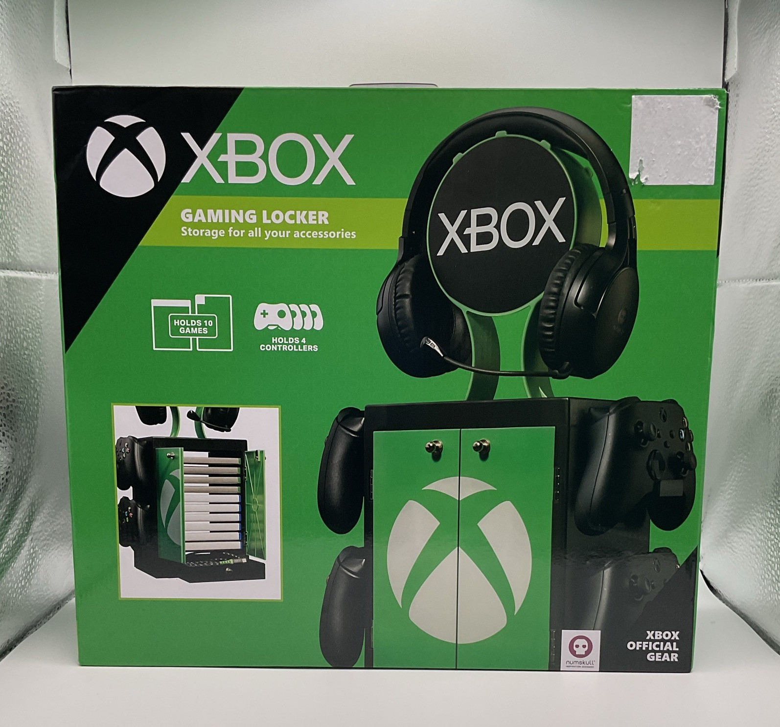 XBOX Numskull Gaming Locker  Holds 10 Games & 4 Controllers And Headset  New