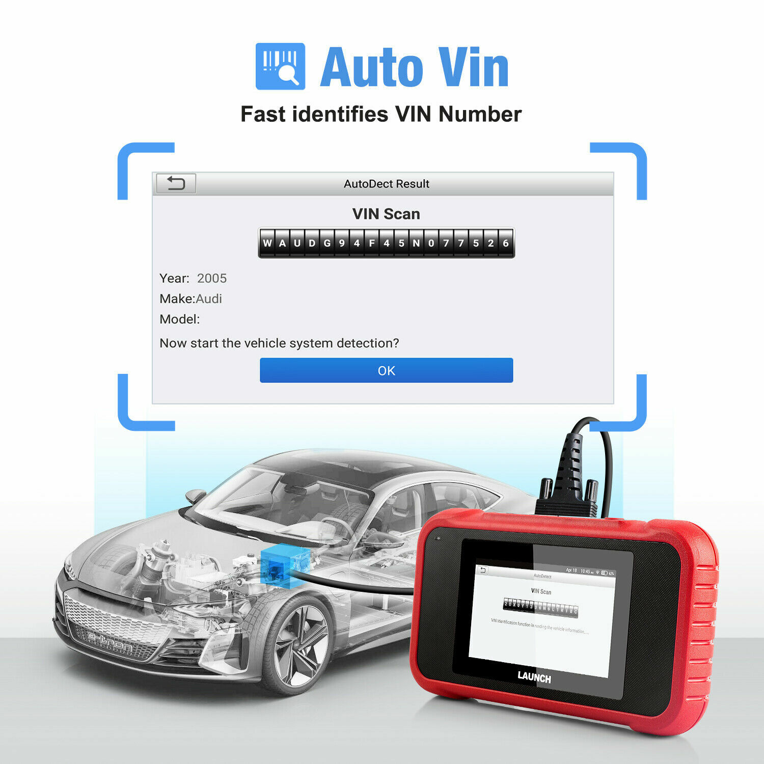 LAUNCH CRP123E V2.0 OBD2 Scanner Reader Check Car Engine ABS SRS Diagnostic Tool