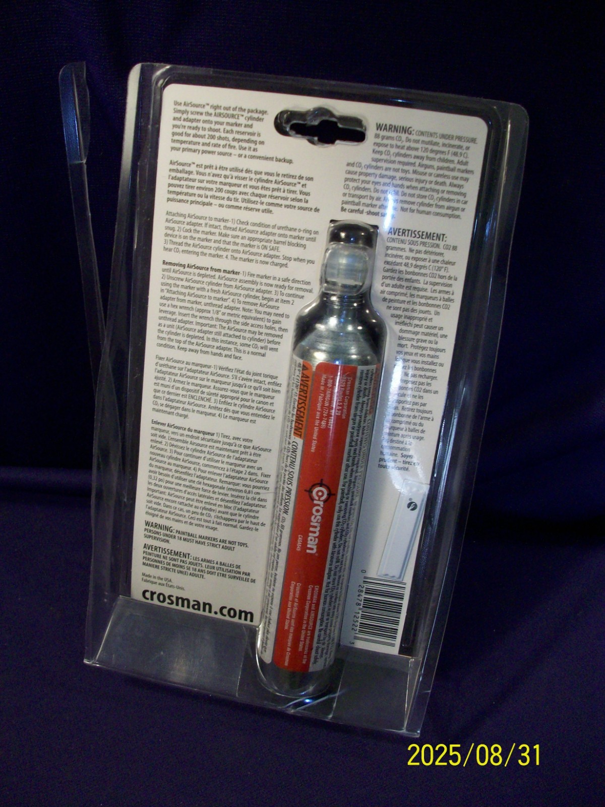 Crossman Co2 Powersource 88gb immediate backup air NIB