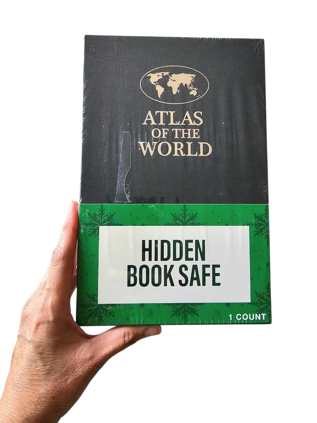 Festive Voice Atlas of the World Hidden Book Safe, Combination Lock
