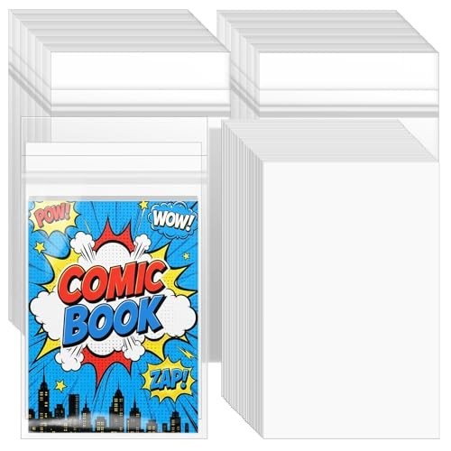 100 Sets Resealable Current Size Comic Book Bags and Boards