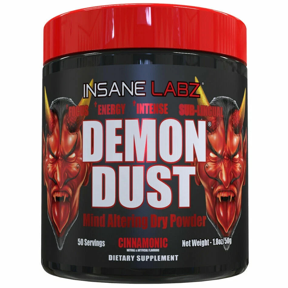 Insane Labz Demon Dust Mind Altering Intense Pre-Workout 50 Servings Cinnamonic