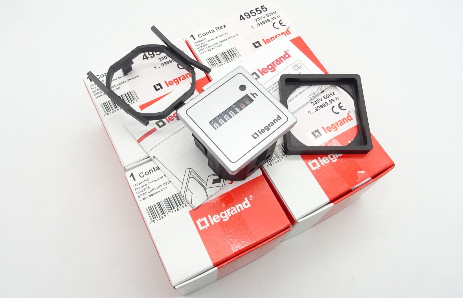 4 x hour meter Legrand ContaRex 49555 hour counter hour meter 230V ~.