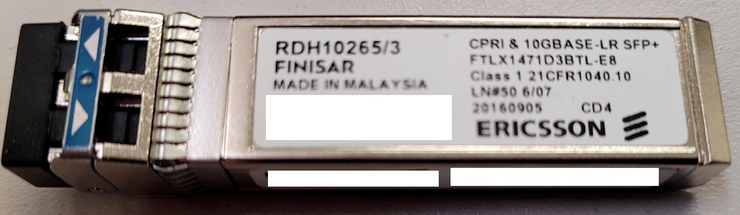 Ericsson RDH10265/3 10GBASE-LR SFP+ CPRI USED 10G 1310NM 10KM