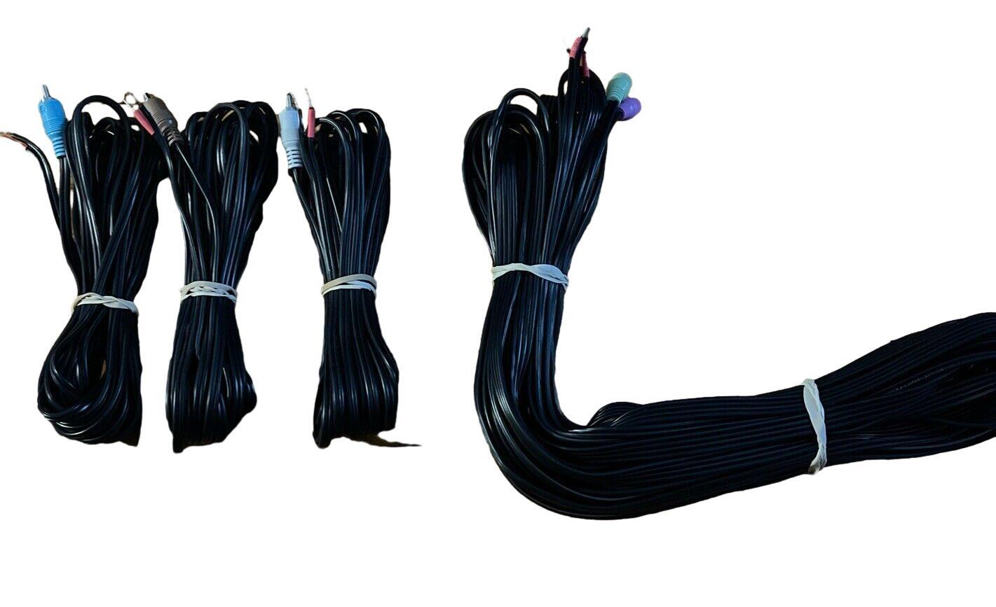 Bose Acoustimass 15 Series II OEM 50ft Set of 5 Speaker Wires RCA To Bare Wire