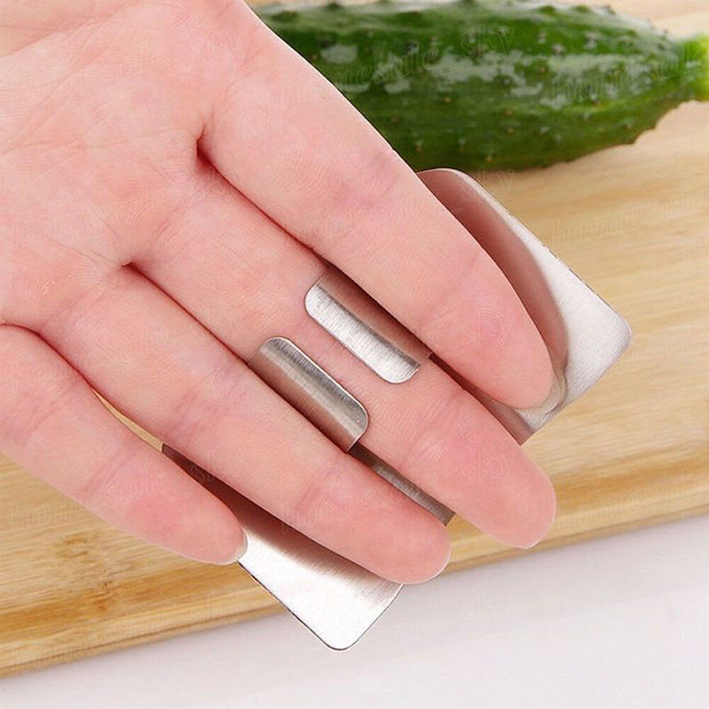 Kitchen Finger Hand Protector Guard Stainless Steel Chop Slice Shield Cook Tool