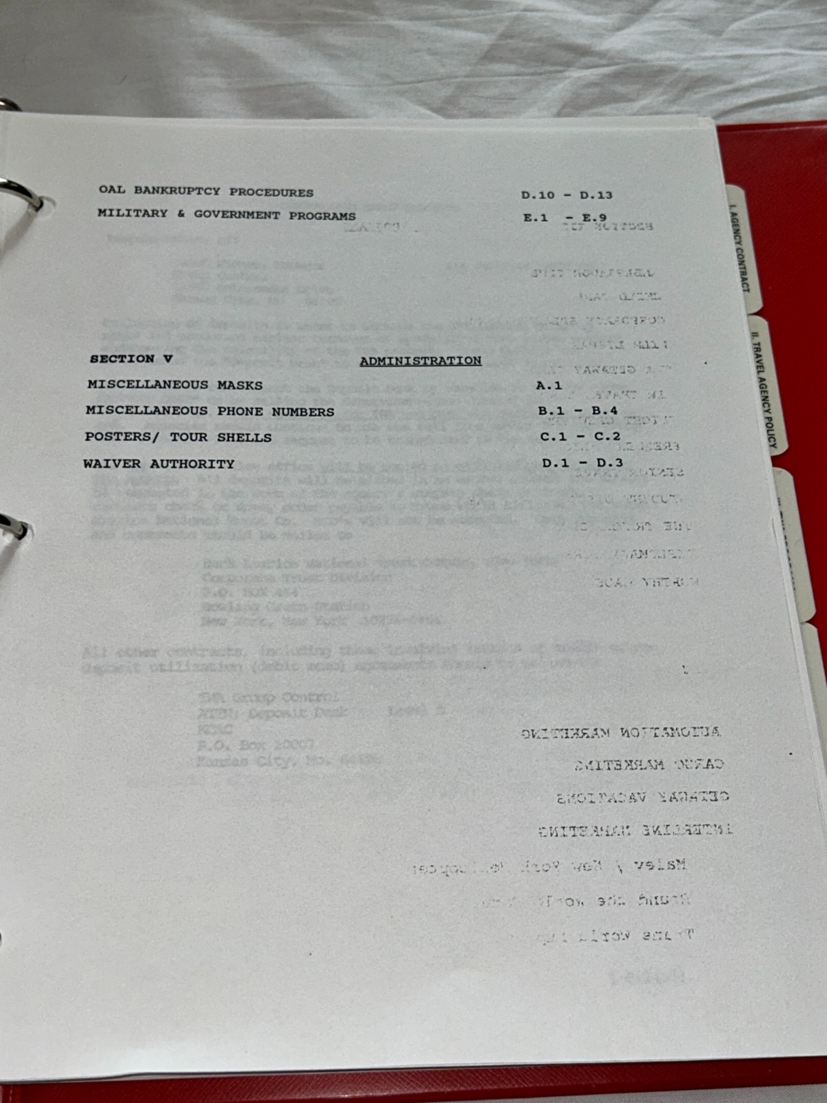Vintage TWA Ring Binder Product Knowledge HandBook 1993