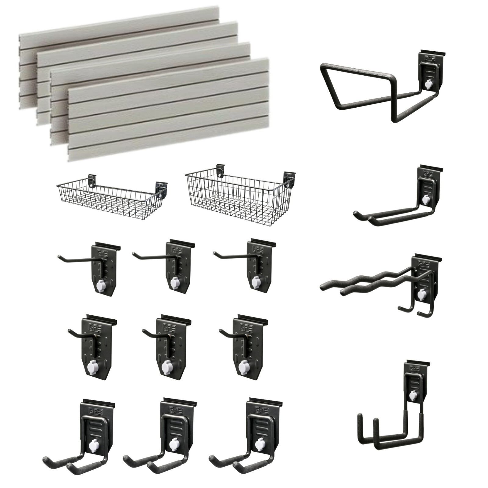 EVOPanel Garage Wall Storage Kit 15 Accessories EP161