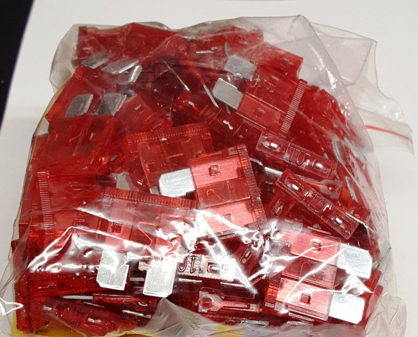 100pcs 10A Color Coded Standard ATO/ATC Blade Fuse for Auto Cars Trucks