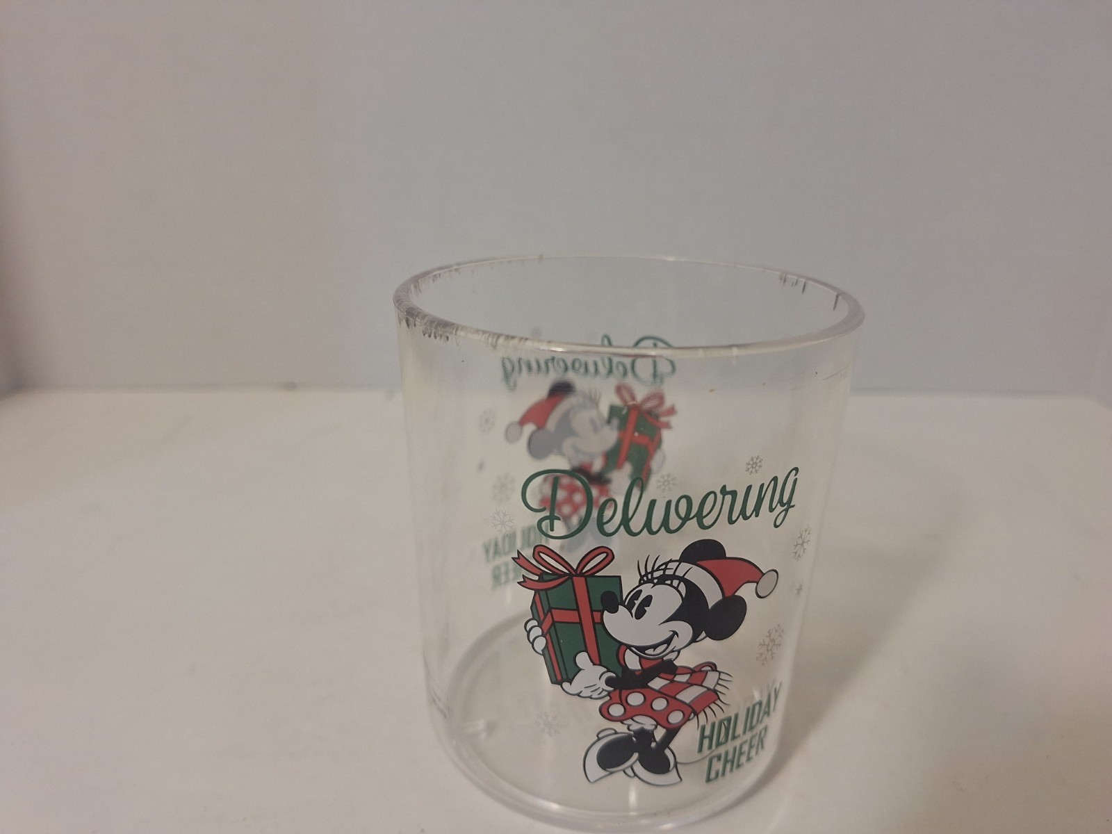 Mickey Mouse Acrylic tumbler 4 Christmas Holiday Cups Kohls 05/23