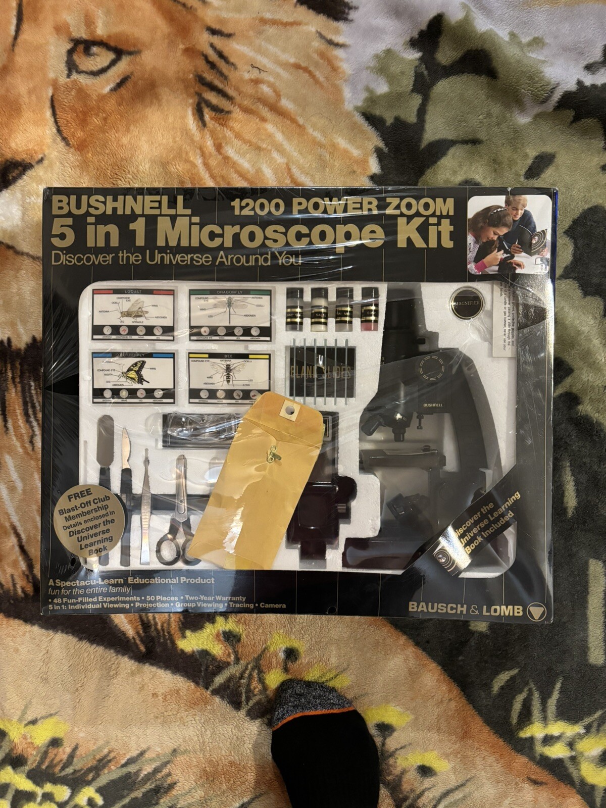New VTG Bushnell 900 Power Zoom 4 In 1 Microscope Kit Bausch & Lomb W/tag Store