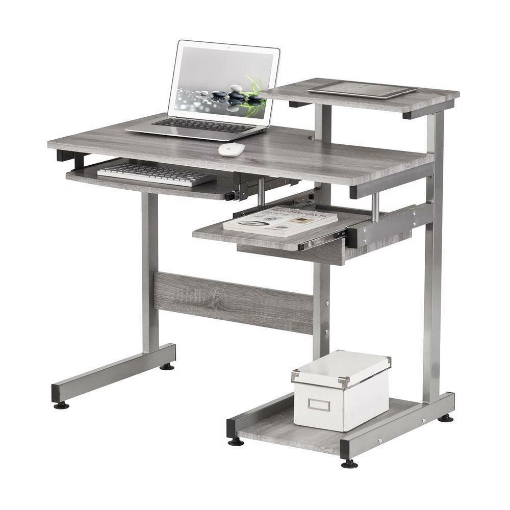 Complete Computer Workstation Desk. Color: Grey