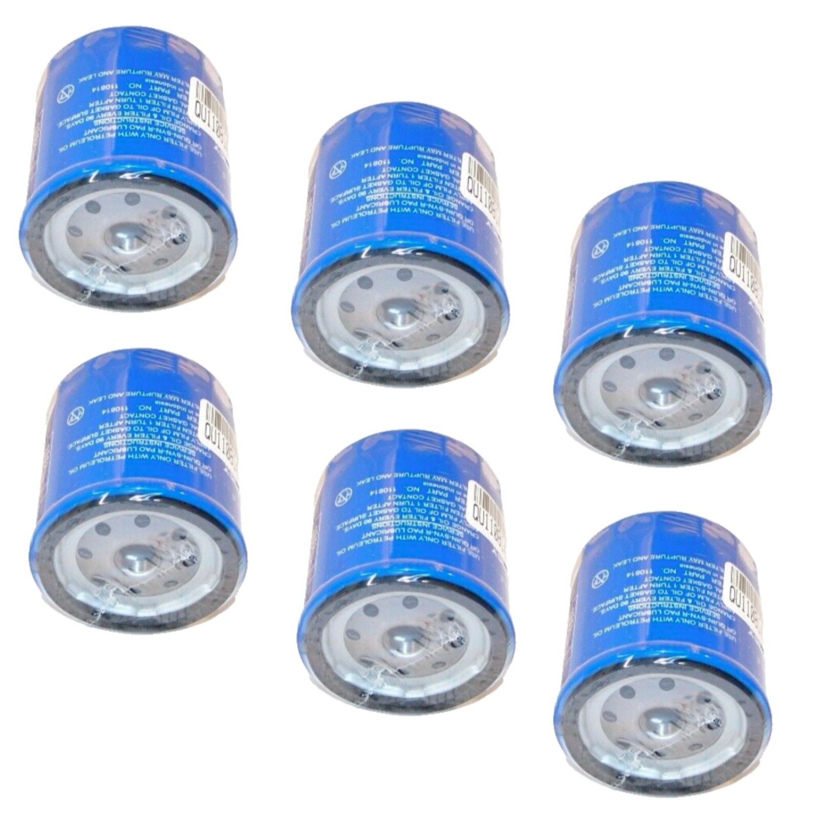 6 Pack of Oil Filters for Quincy 110814, 2023402300, 110814-001