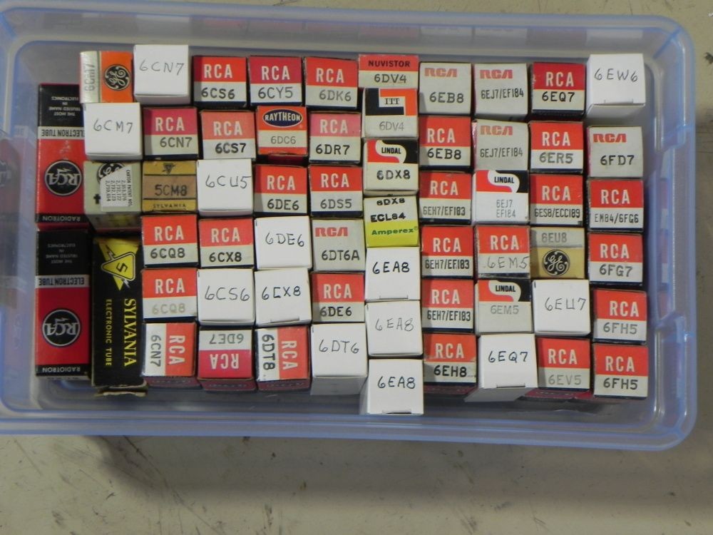 Various Tubes 24-62 Box of Vacuum Tubes Untested Lot of 62