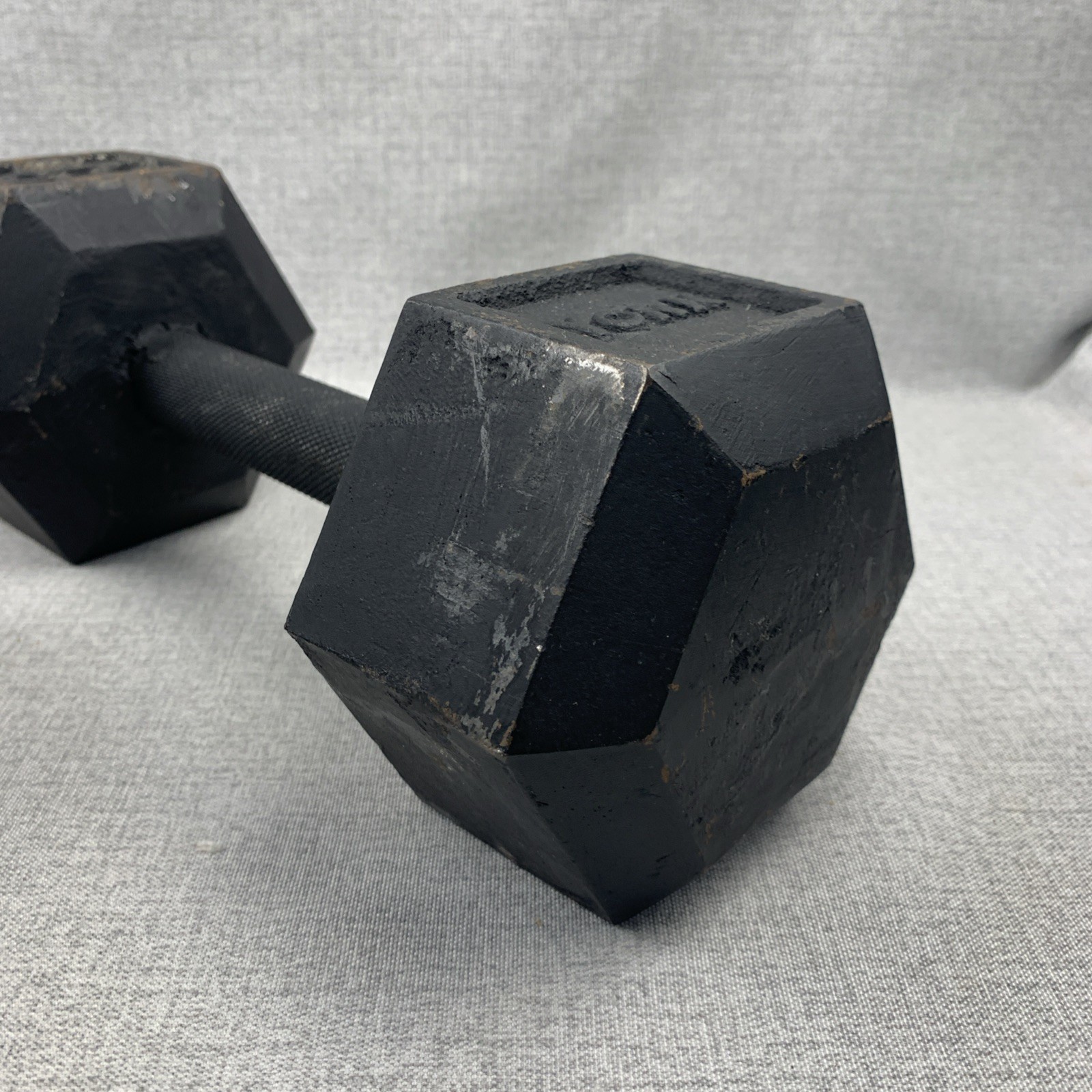 Vintage York 25 lbs Round Dumbells Pair - Hexagon Head