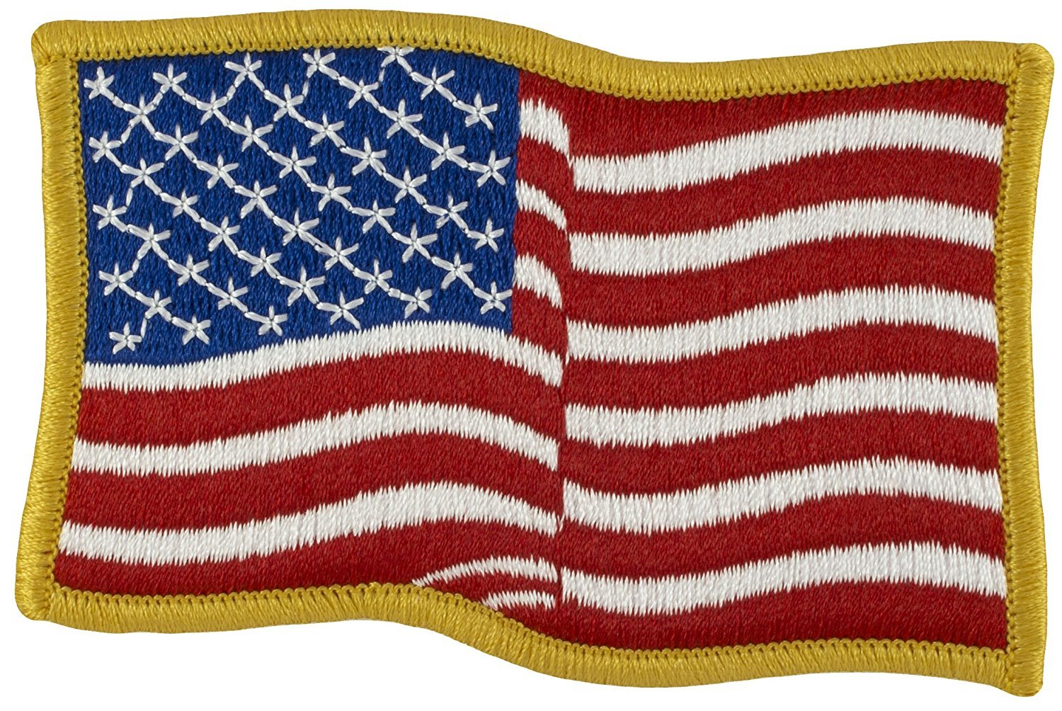 Waving US Flag Patch Forward Full Color(Sew-on) (M21) 2 1/4" x 3 1/2" -66728