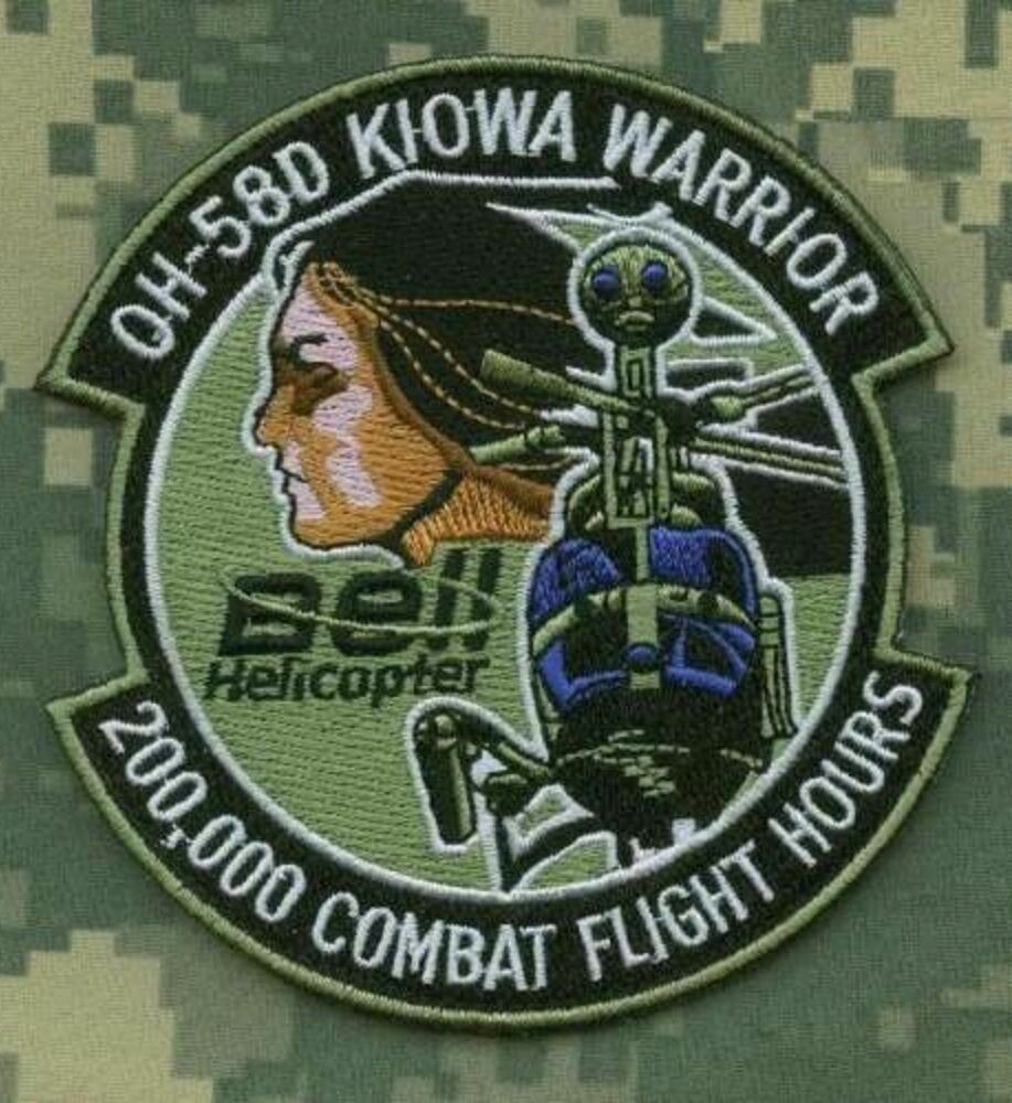 JSOTF-A BELL HELICOPTER vêlkrö PATCH: 200,000 COMBAT HOURS OH-58D KIOWA WARRIOR