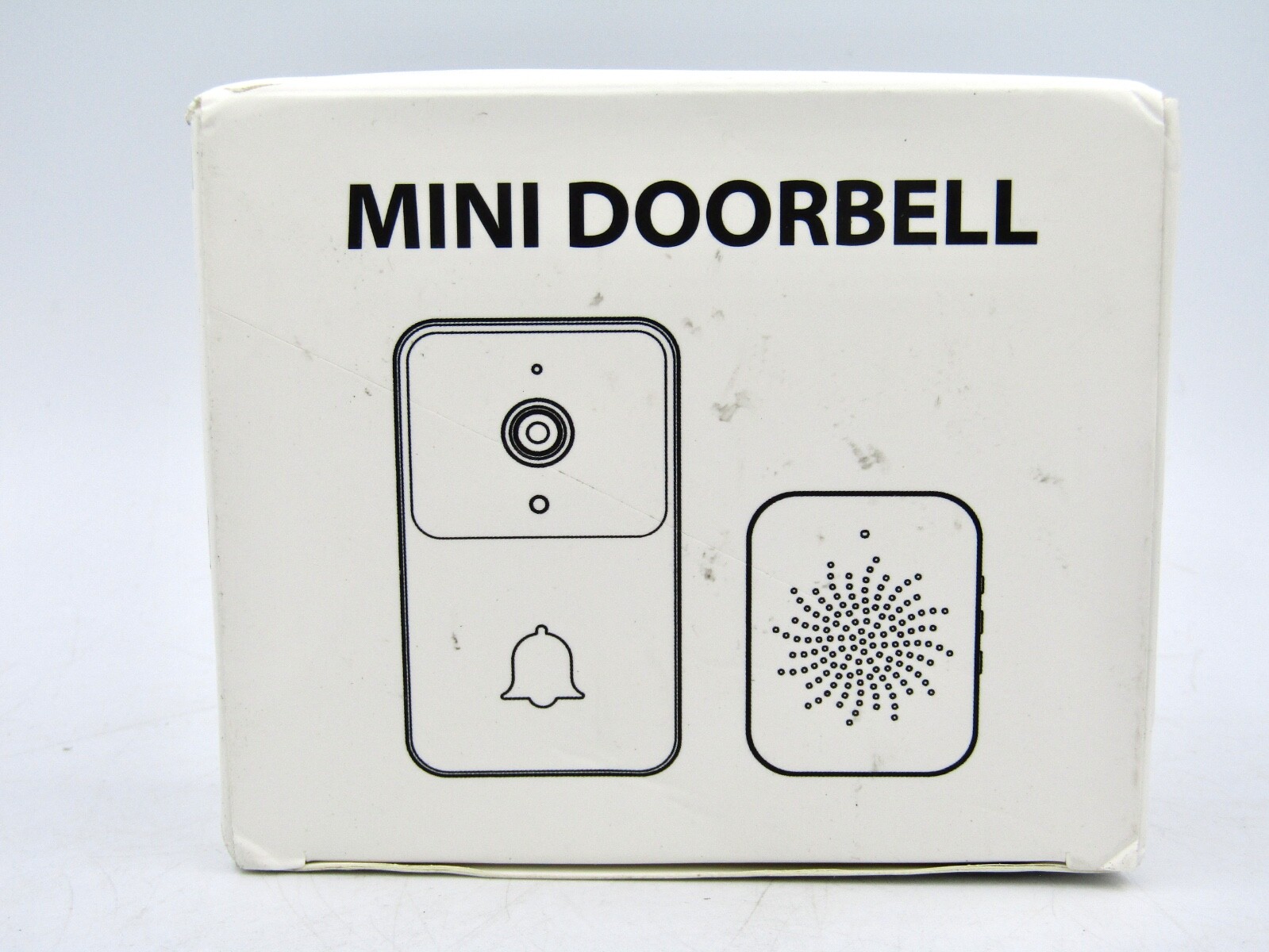 Mini Doorbell with Camera, Two Way Audio, WiFi Compatible, HD Image (Black)