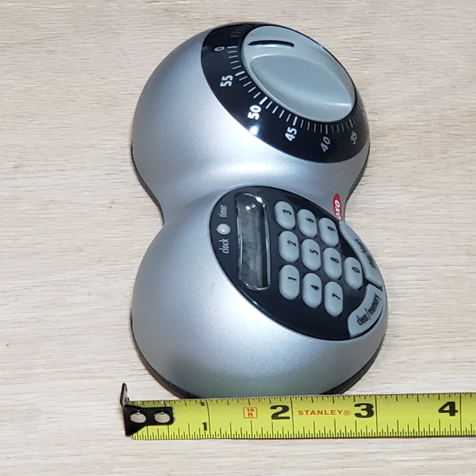 OXO Good Grips Times Squared Dual Timer Silver Analog & Digital Tested Working