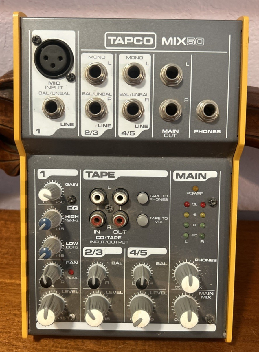Tapco Mix50 5 Channel Mixer Industry STANDARD Mixer Crisp Quality