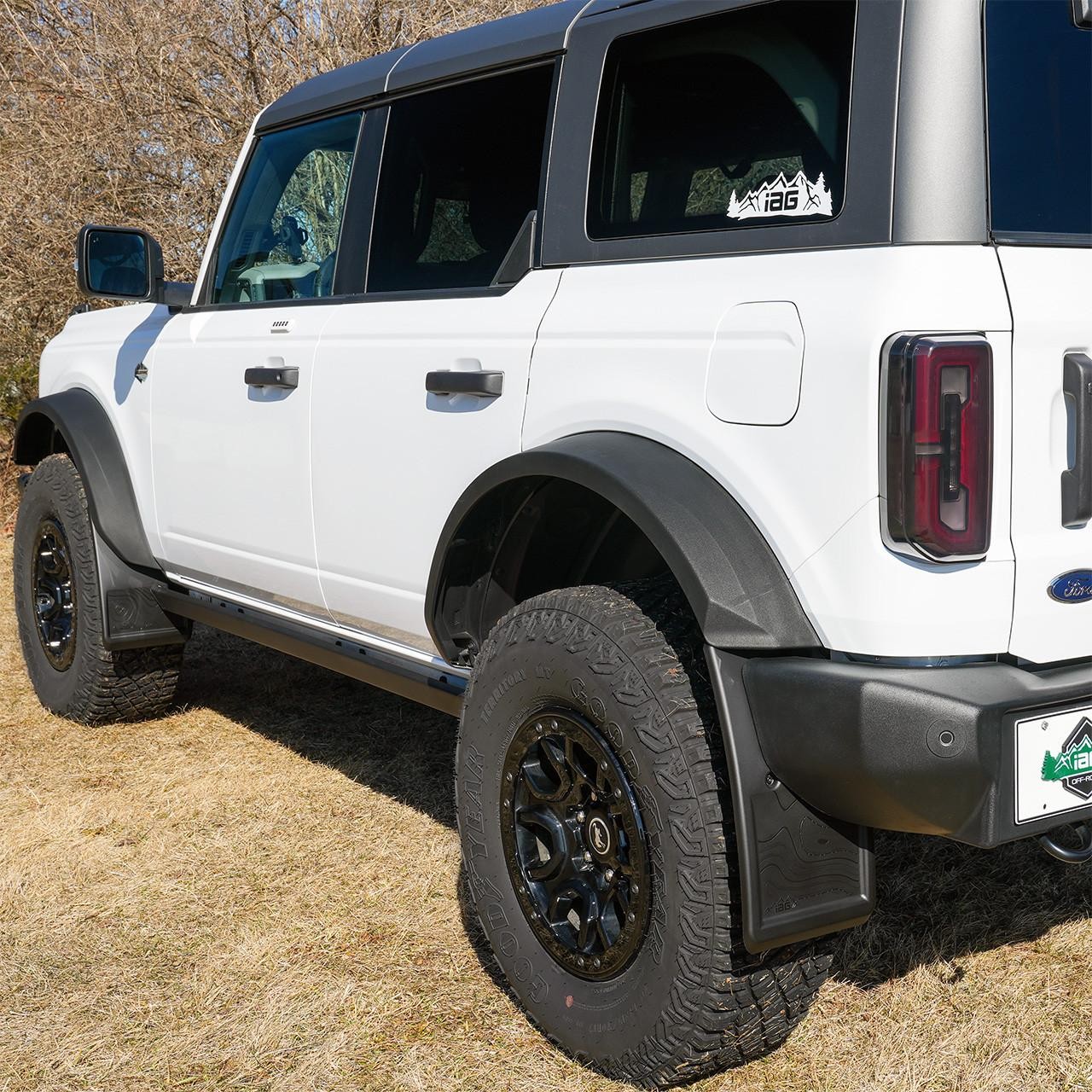 IAG Trail Shield Adjustable Mud Flaps for Ford Bronco 2021+ (Front & Rear Set)