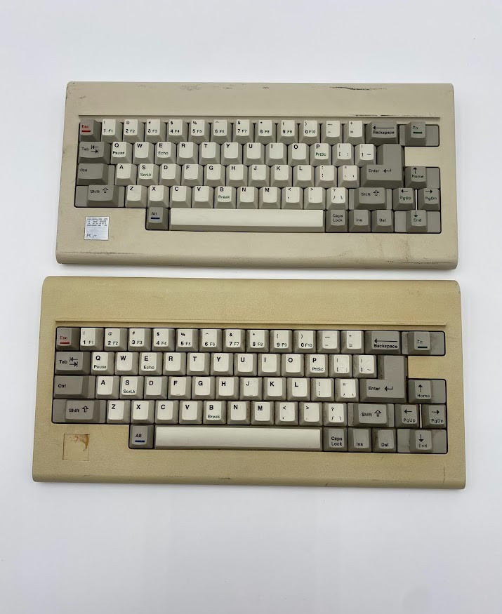 IBM PC jr Keyboard Model 7257 E82144 Vintage Lot of 2 AS IS