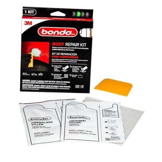 Ready Mix Pouches, Repairs One Large Hole Up to 3" with Patch, Body Repair Kit