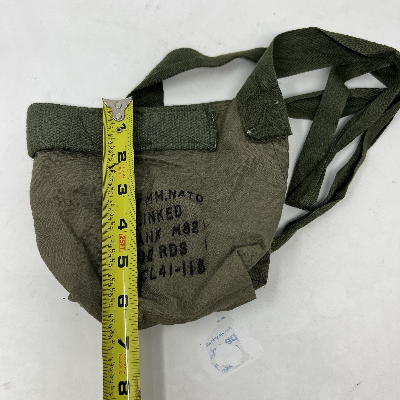 Military Shoulder Pouch Bag Green Small Army Bag 7.62 MM Nato Linked Blank M82