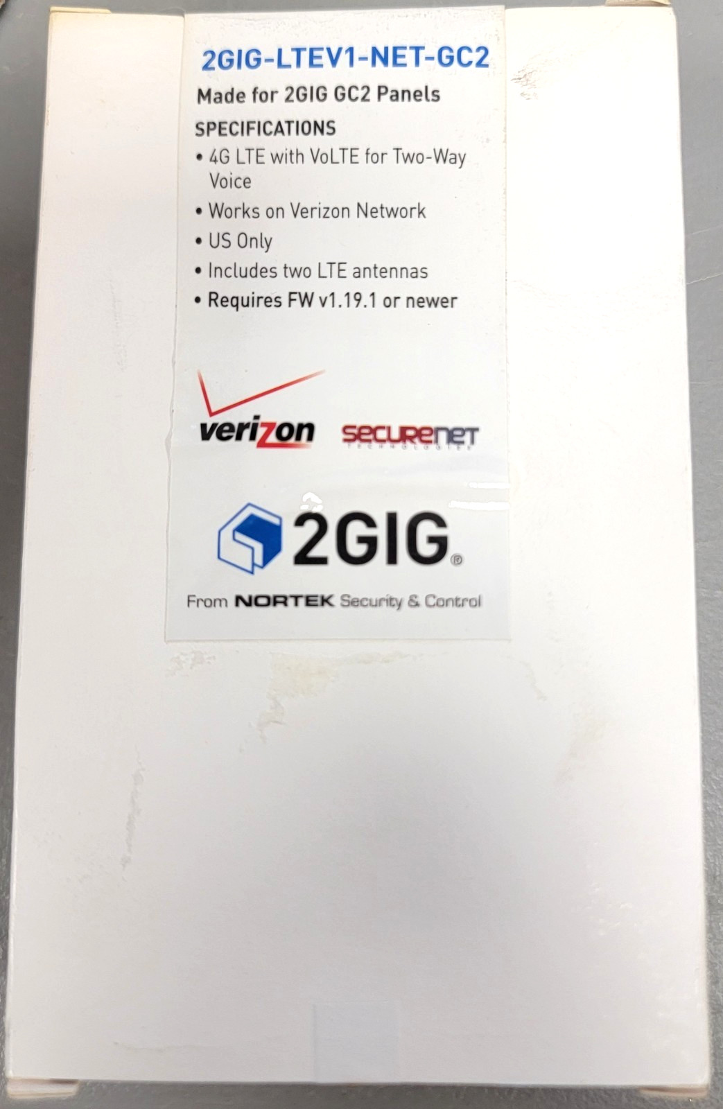 2GIG-LTEV1-NET-GC2 Cell Radio Module for SecureNet Network 4G-LTE New Damage Box
