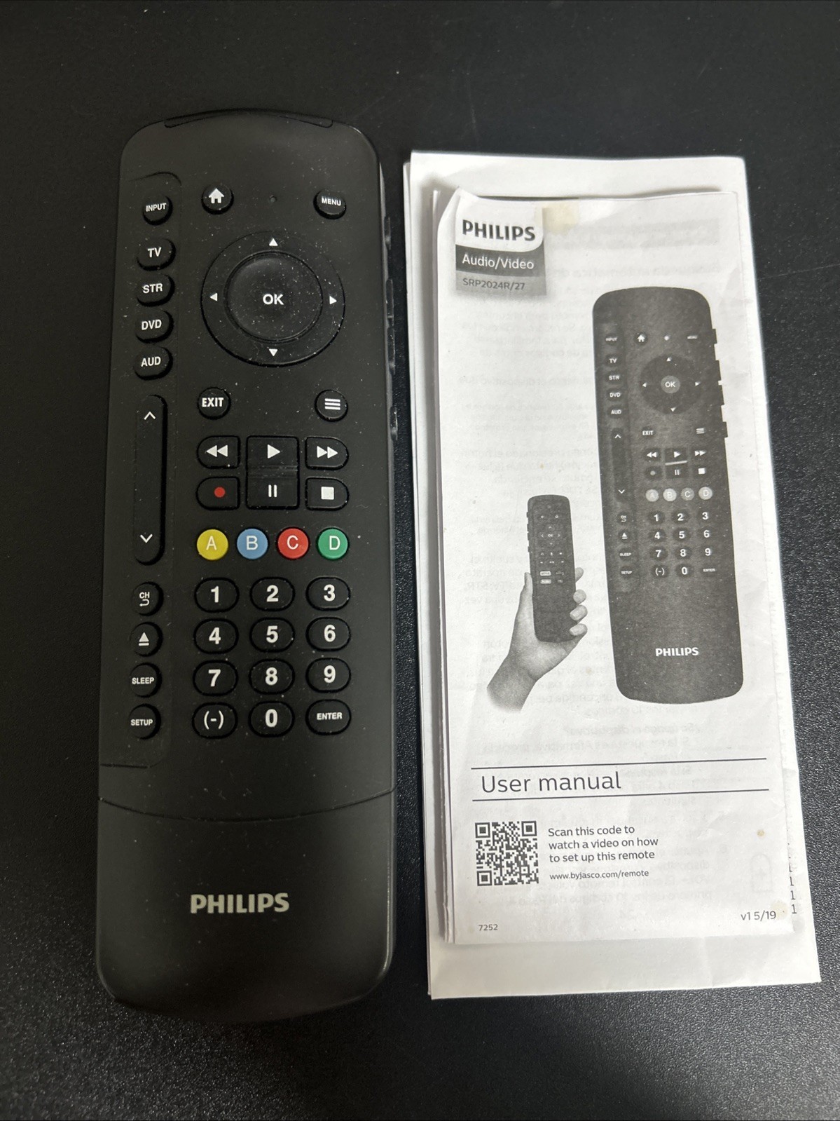 Philips Elite Plus SRP2024R/27 Four Device Universal Remote Control For Roku